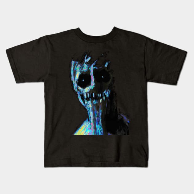 Blue monster Kids T-Shirt by Interium